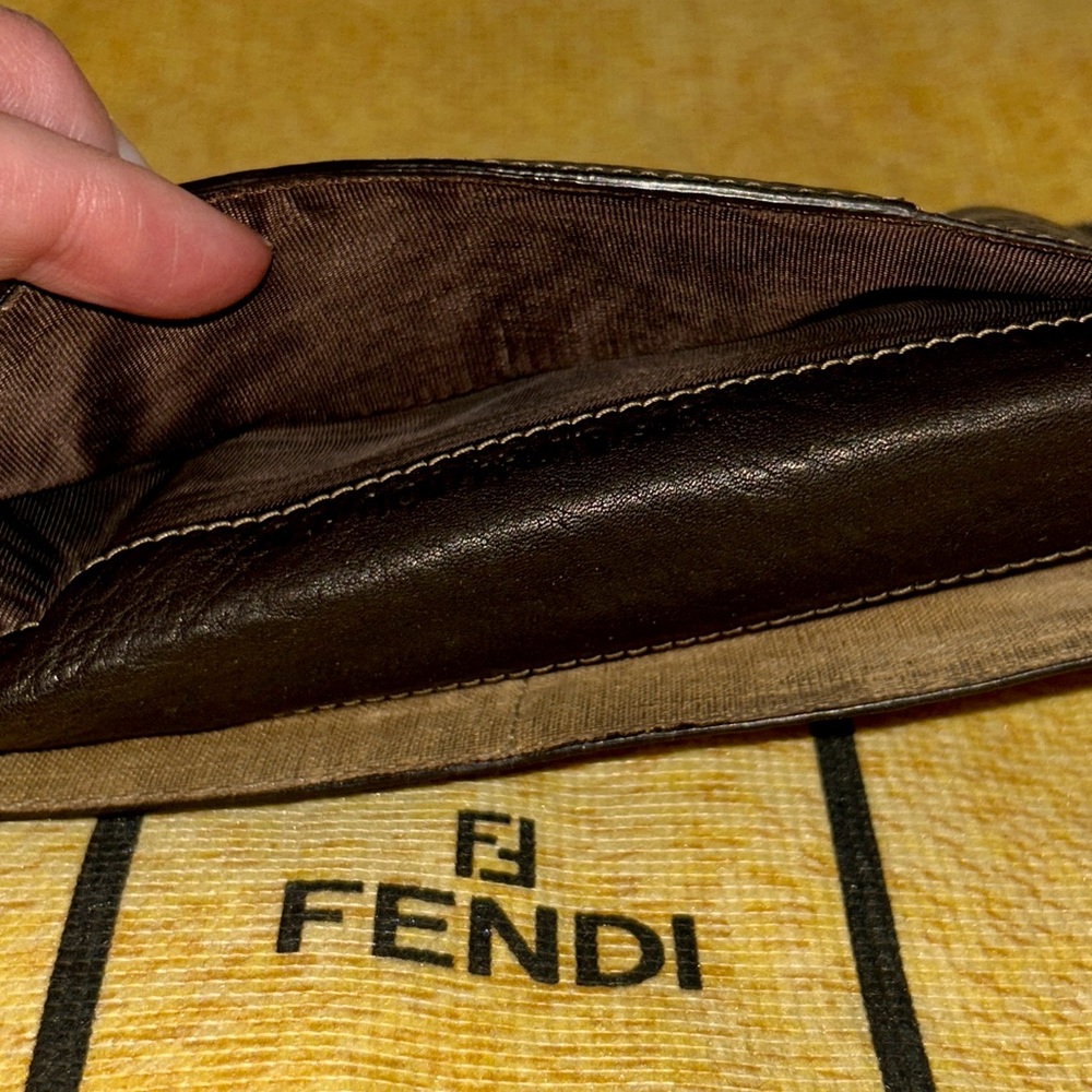 Fendi Selleria dark brown leather long wallet NICE! Authentic and SO SOFT - Picture 8 of 11